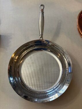 Ruffoni Stainless Steel Fry Pan with Long Handle - Silver